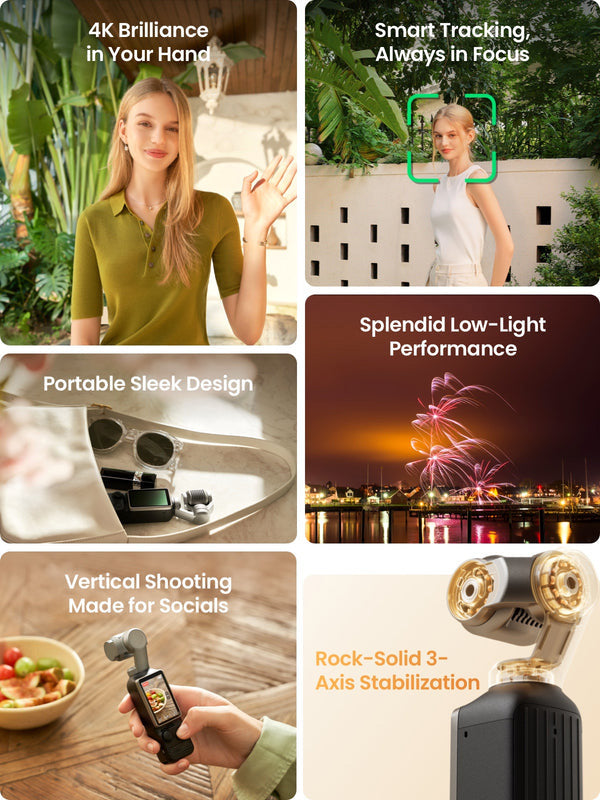 Monzo Pro Pocket Gimbal Camera with 1" CMOS Sensor